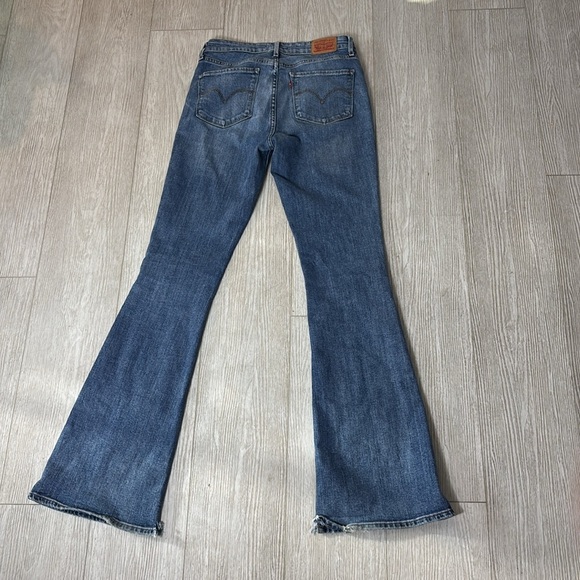 Levi’s High Rise Flare Wide Leg Jeans Retro Style size 27 - Picture 3 of 14